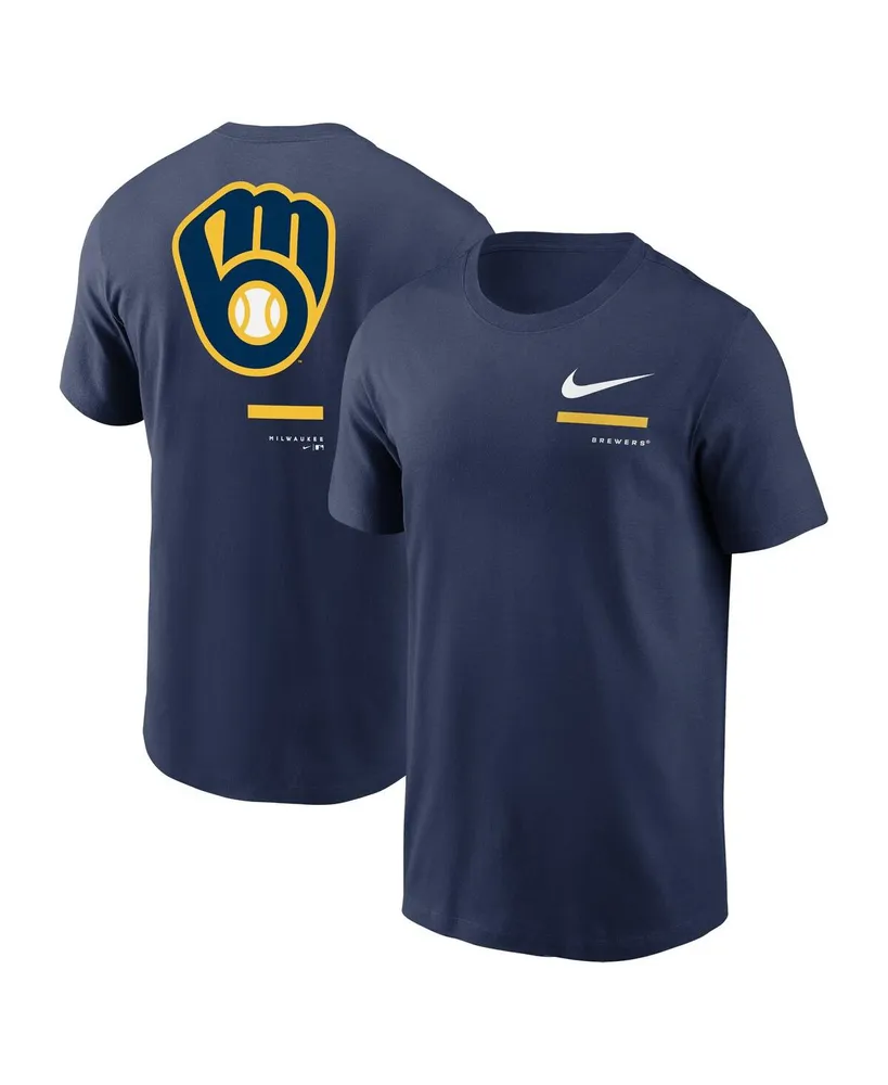 Men's Nike Navy Milwaukee Brewers Over the Shoulder T-shirt