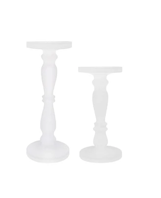 Ab Home Glass Pedestals, Set of 2