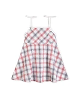 Hope & Henry Toddler Girls Sleeveless Bow Shoulder Simple Sundress