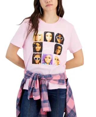 Love Tribe Juniors' Barbie Grid Graphic T-Shirt