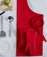 Teflon 3-Piece Apron Set - Teflon Treated 1 Apron, 2 Oven Mitts