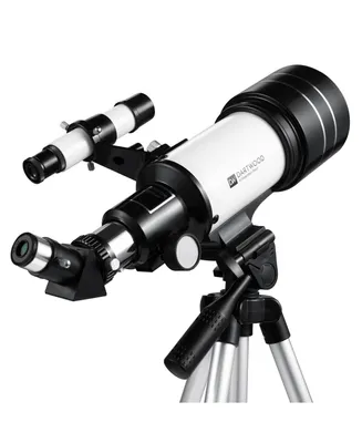 Dartwood Astronomical Telescope - 360° Rotational Telescope - Multiple Eyepieces Included for Different Zoom (Black/White)