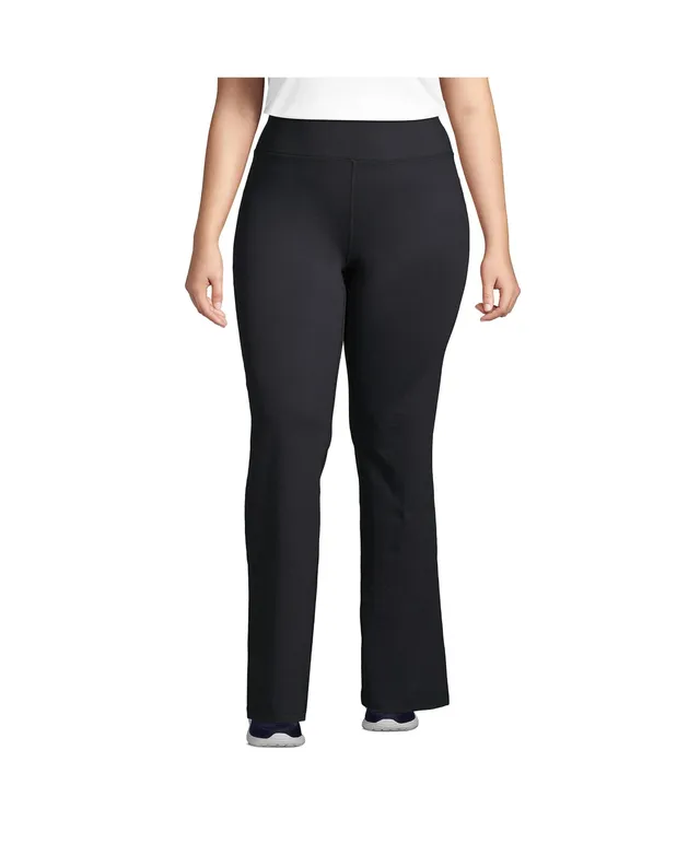 Lands' End Plus Size Active Crop Yoga Pants In Forest Moss