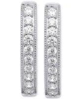 Forever Grown Diamonds Lab-Created Diamond Small Hoop Earrings (1/2 ct. t.w.) in Sterling Silver or 14k Gold-Plated Sterling Silver
