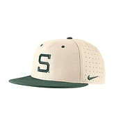 Men's Nike Khaki Michigan State Spartans Aero True Baseball Performance Fitted Hat