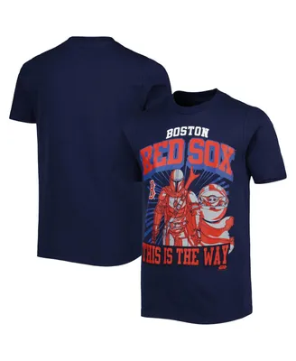 Big Boys and Girls Navy Boston Red Sox Star Wars This is the Way T-shirt