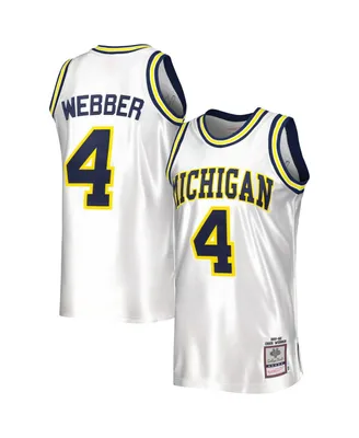 Men's Mitchell & Ness Chris Webber White Michigan Wolverines Authentic Jersey