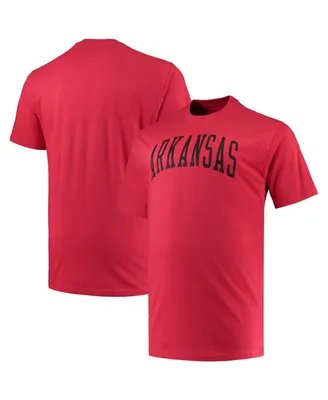 Men's Champion Cardinal Arkansas Razorbacks Big and Tall Arch Team Logo T-shirt