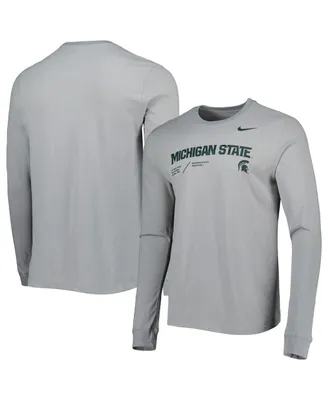 Men's Nike Michigan State Spartans Team Practice Performance Long Sleeve T-shirt