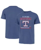 Men's '47 Brand Royal Texas Rangers Borderline Franklin T-shirt