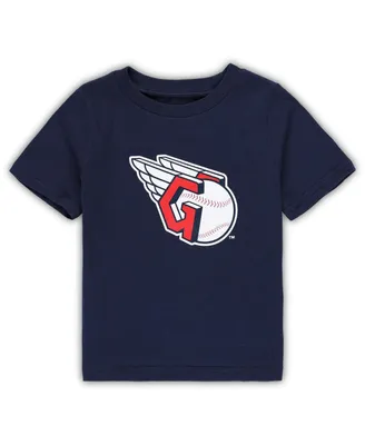 Infant Boys and Girls Navy Cleveland Guardians Team Crew Primary Logo T-shirt