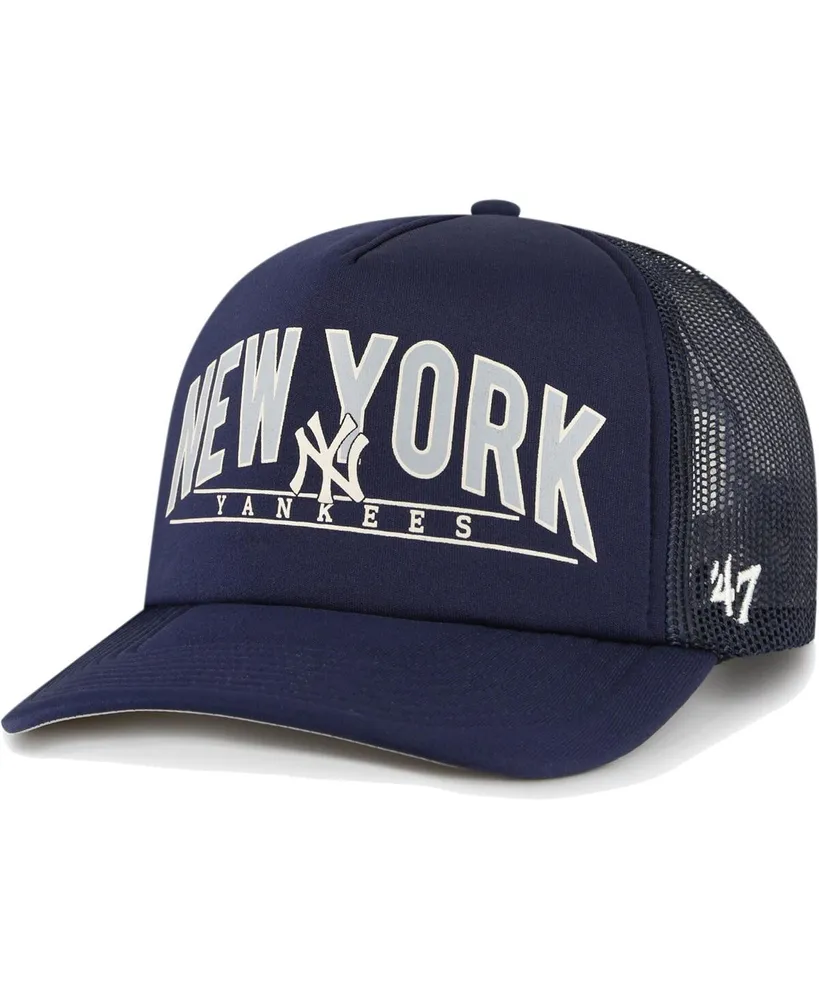 Men's '47 Brand Navy New York Yankees Backhaul Foam Trucker Snapback Hat