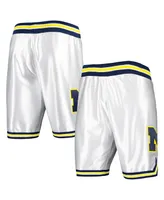 Men's Mitchell & Ness White Michigan Wolverines 1991 Shorts