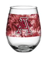 Arkansas Razorbacks 15 Oz Vintage-Inspired Tie-Dye Stemless Wine Glass