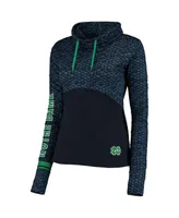 Women's Colosseum Navy Notre Dame Fighting Irish Scaled Cowl Neck Pullover Hoodie