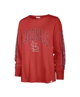 Women's '47 Brand Red St. Louis Cardinals Statement Long Sleeve T-shirt
