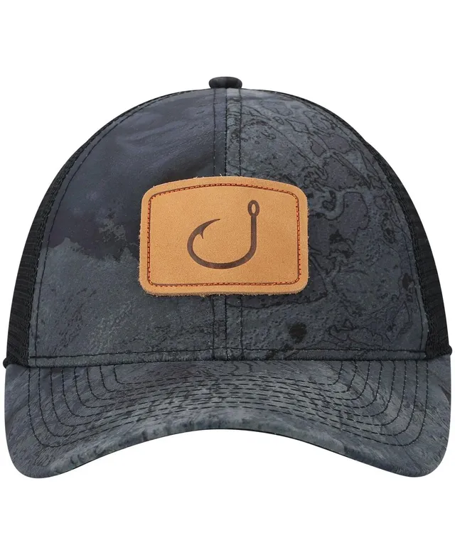 Avid Men's Avid Black Fish Camp Trucker AVIDry Snapback Hat