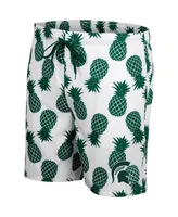 Men's Colosseum White, Green Michigan State Spartans Pineapple Swim Shorts