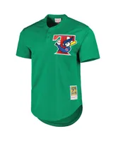Men's Mitchell & Ness Green Toronto Blue Jays Cooperstown Collection Mesh Batting Practice Jersey