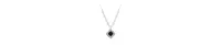 2028 Glass Square Black Stone Necklace