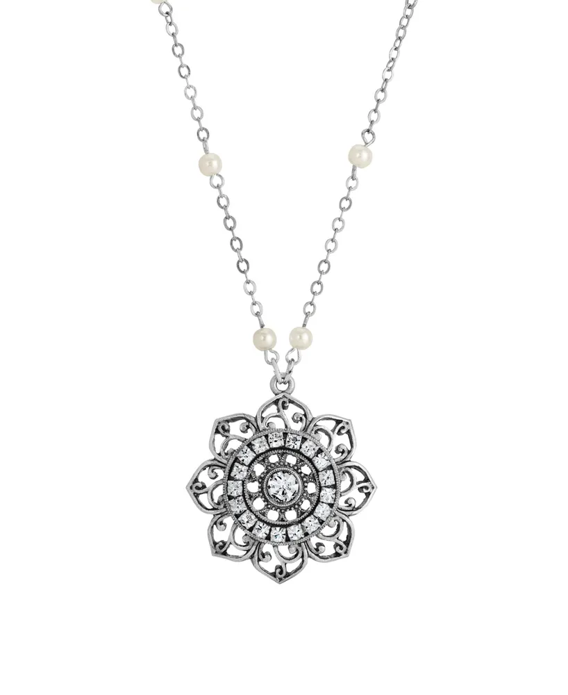 2028 Crystal Flower Necklace