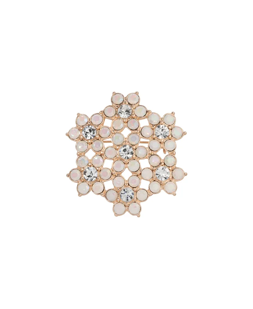 2028 Crystal Flower Brooch