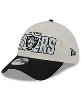 Men's New Era Stone, Black Las Vegas Raiders 2023 Nfl Draft 39THIRTY Flex Hat
