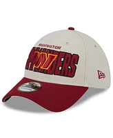 Men's New Era Stone, Burgundy Washington Commanders 2023 Nfl Draft 39THIRTY Flex Hat