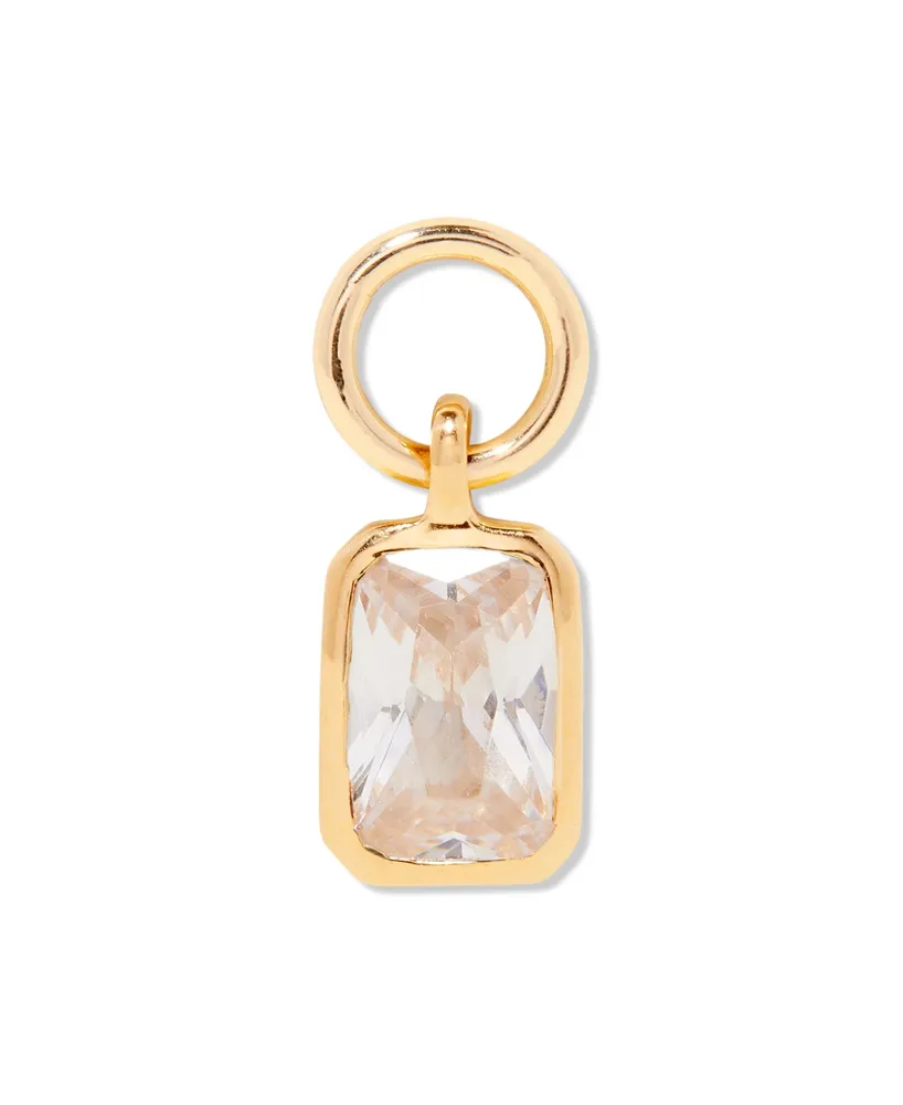 brook & york Cubic Zirconia 14K Gold-Plated Mackenzie Birthstone Charm - Gold