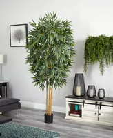 Nearly Natural 7' Artificial Big Bamboo Tree