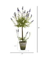 Nearly Natural 34" Lavender Topiary Artificial Tree