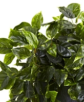 Nearly Natural Hanging Pothos w/ Slate Planter Uv Resistant