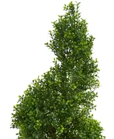 Nearly Natural 4' Spiral Boxwood Artificial Tree, Uv Resistant