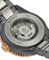 Rado Men's Swiss Automatic Captain Cook Skeleton Gray High-Tech Ceramic & Titanium Bracelet Watch 43mm