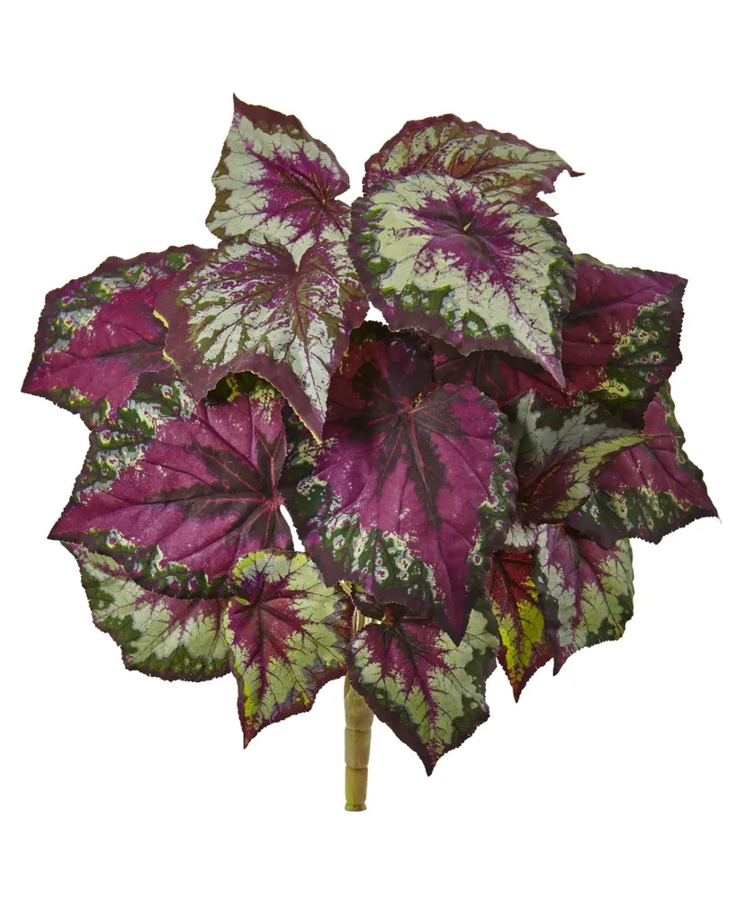 Nearly Natural 6-Pc. Wax Begonia Artificial Bush Set