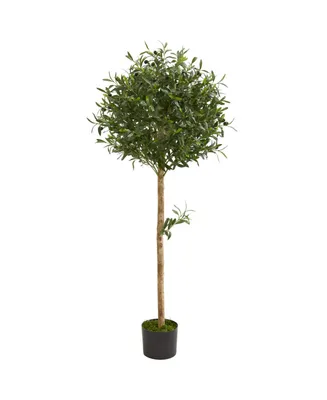 Nearly Natural 5' Olive Topiary Artificial Tree