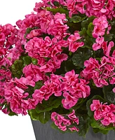 Nearly Natural Geranium Artificial Plant Slate Plater Uv Resistant