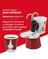 Bialetti Set Mini Express "R" Magritte Plus 2 Bicc. 2.8 Oz Coffeemaker