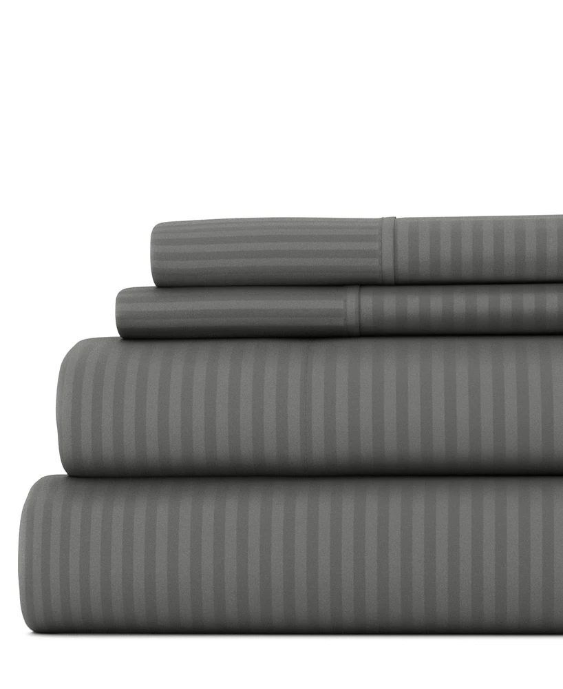 ienjoy Home Expressed Embossed Striped 3-Pc. Sheet Set, Twin