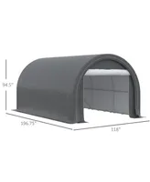 Outsunny 10' x 16' Carport Storage Tent Anti-uv Pe Portable Garage,