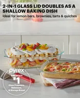 Pyrex Deep 9" x 13" 2 in 1 Glass Baking Dish with Glass Lid, Set of 2