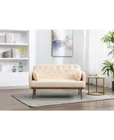 Simplie Fun Velvet Sofa, Accent Sofa. Loveseat Sofa With Metal Feet