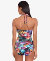 Lauren Ralph Lauren High Neck Printed Halterkini Top Bottoms