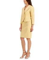 Nipon Boutique Women's Floral-Jacquard Jacket & Pencil Skirt Suit