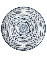 Tabletops Gallery Navy Pad Print 12 Pc. Dinnerware Set, Service for 4