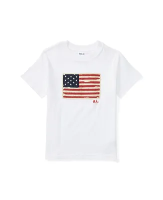 Polo Ralph Lauren Toddler and Little Boys Flag Cotton Jersey T-shirt