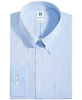 Men's Regular Fit Non-Iron Polo Button-Down Collar Solid Dress Shirts