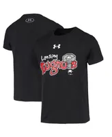 Big Boys and Girls Under Armour Black Lansing Lugnuts Team Logo T-shirt