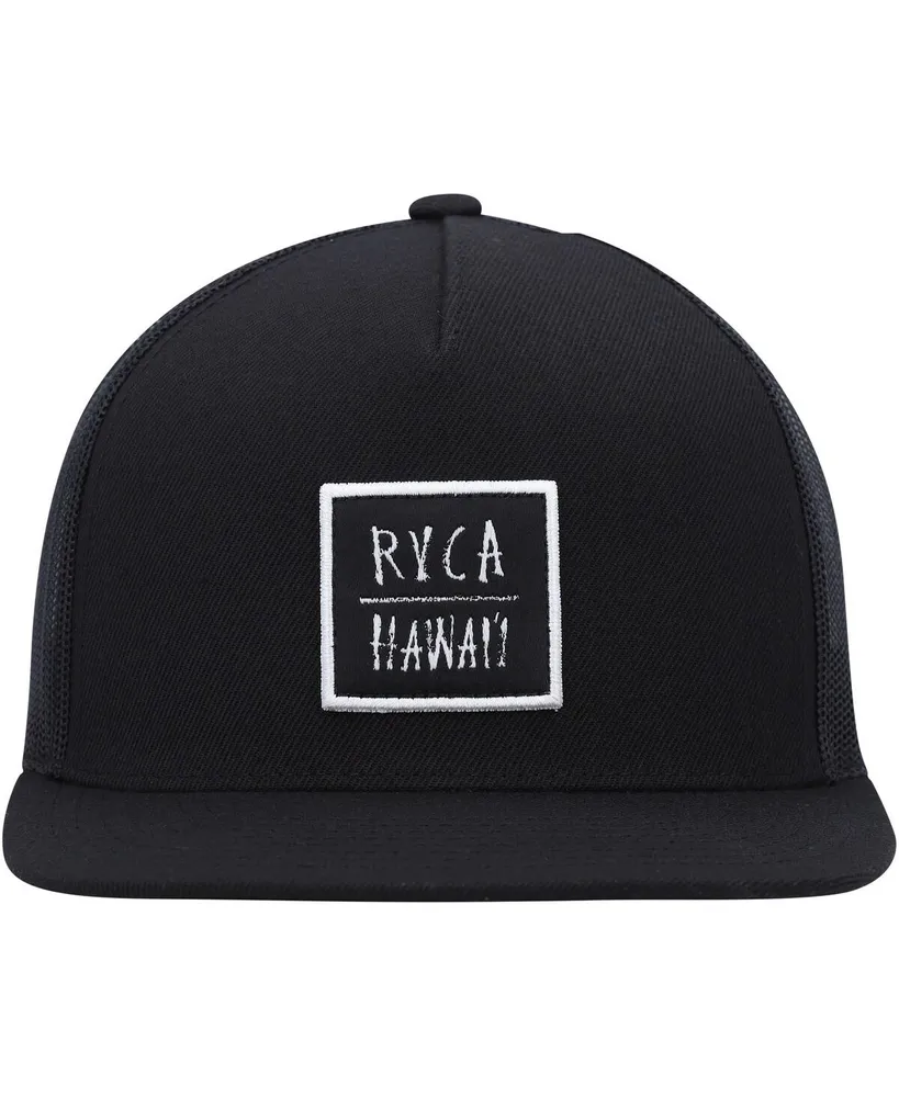 Men's Rvca Black Horton Teeth Trucker Snapback Hat