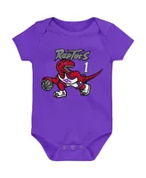 Infant Boys and Girls Mitchell & Ness Tracy McGrady Purple Toronto Raptors Hardwood Classics Name and Number Bodysuit